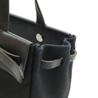 Hermes Herbag Cabas PM Tote Shoulder Bag Toile H GM Natural Black — view 4