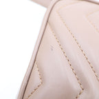 Gucci GG Marmont Mini Shoulder Bag Rose Pink Leather Gold — view 7