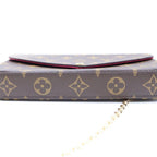 Louis Vuitton Monogram Pochette Felicie Leather Chain Shoulder Bag Wallet Gold — view 4