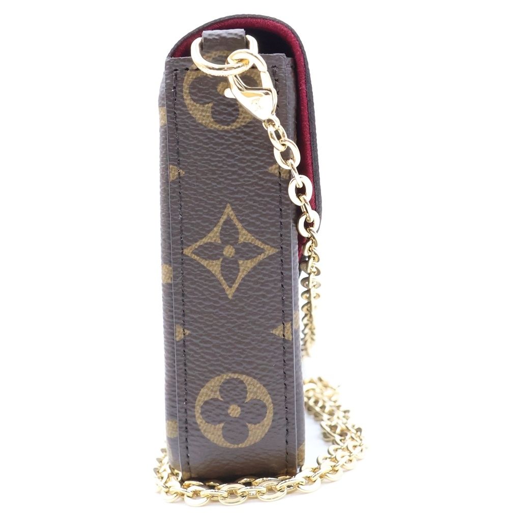 Louis Vuitton Monogram Pochette Felicie Leather Chain Shoulder Bag Wallet Gold — view 3