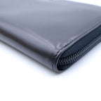 Prada Logo Zip Around Wallet Black Leather — view 4