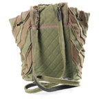 Chanel CC Logo Quilted Slash Quilt Canvas Chain Shoulder Backpack Gold Khaki — view 2