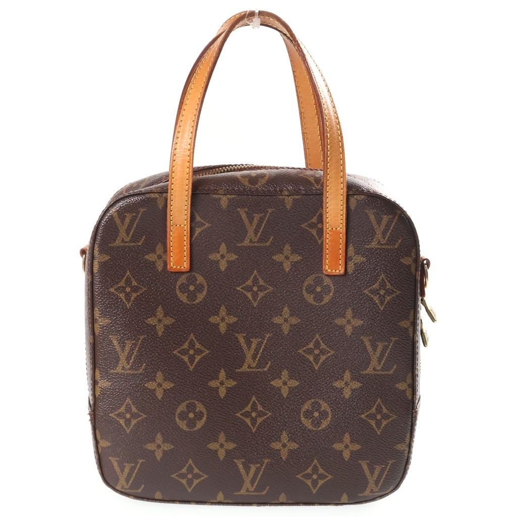 Louis Vuitton Monogram Spontini 2-Way Shoulder Bag Brown Leather Gold — view 2