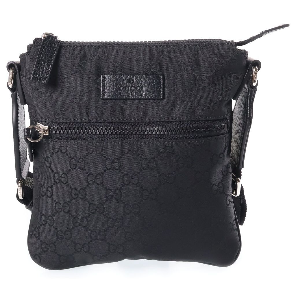 Gucci GG Canvas Shoulder Bag Nylon Black