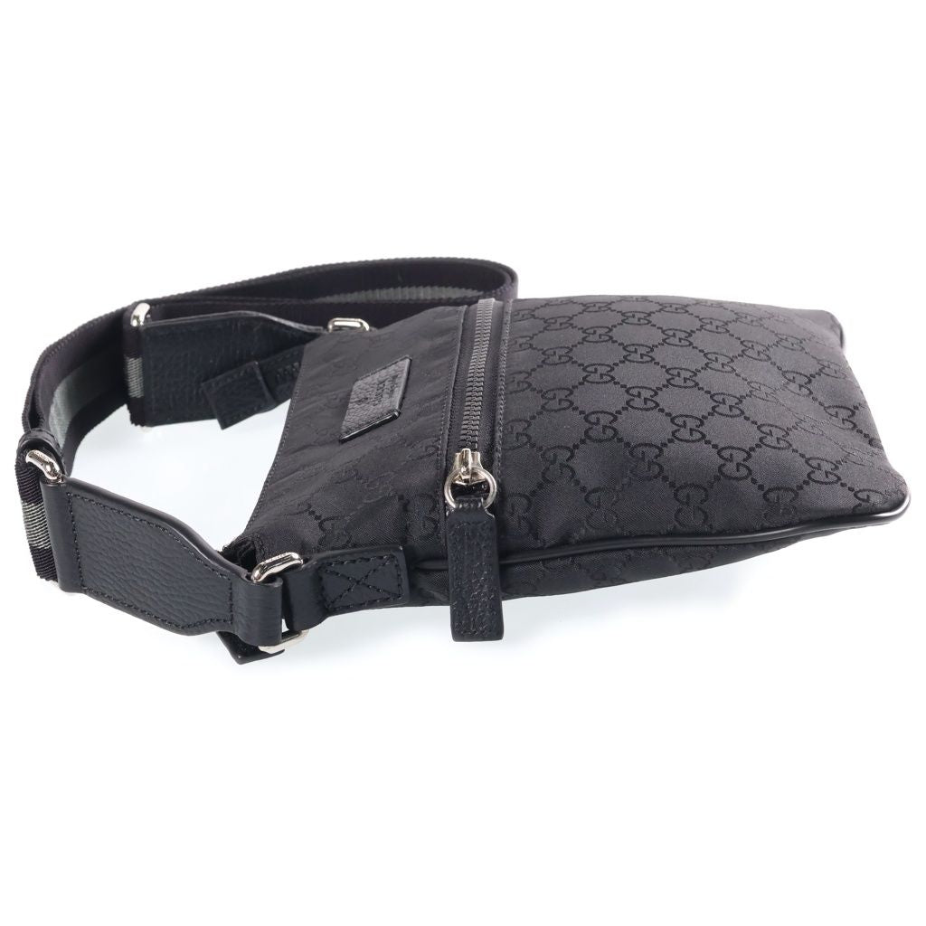 Gucci GG Canvas Shoulder Bag Nylon Black — view 3