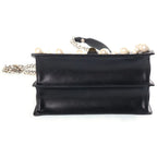 Fendi Canai Mini Pearl Chain Shoulder Bag Back Black — view 4