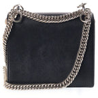 Fendi Canai Mini Pearl Chain Shoulder Bag Back Black — view 2