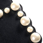 Fendi Canai Mini Pearl Chain Shoulder Bag Back Black — view 7