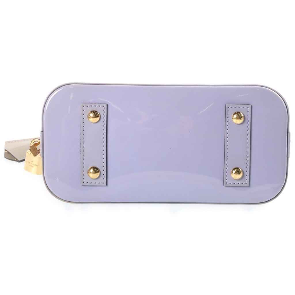Louis Vuitton Alma BB Monogram Vernis Shoulder Bag Purple — view 4