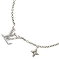 Louis Vuitton LV Iconic Rhinestone Pendant Chain Silver