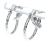 Celine Knot Small Hoop Earrings Silver — view 2
