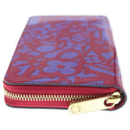 Louis Vuitton Vernis Suit Monogram Rose Indien Zippy Wallet Red Purple — view 3