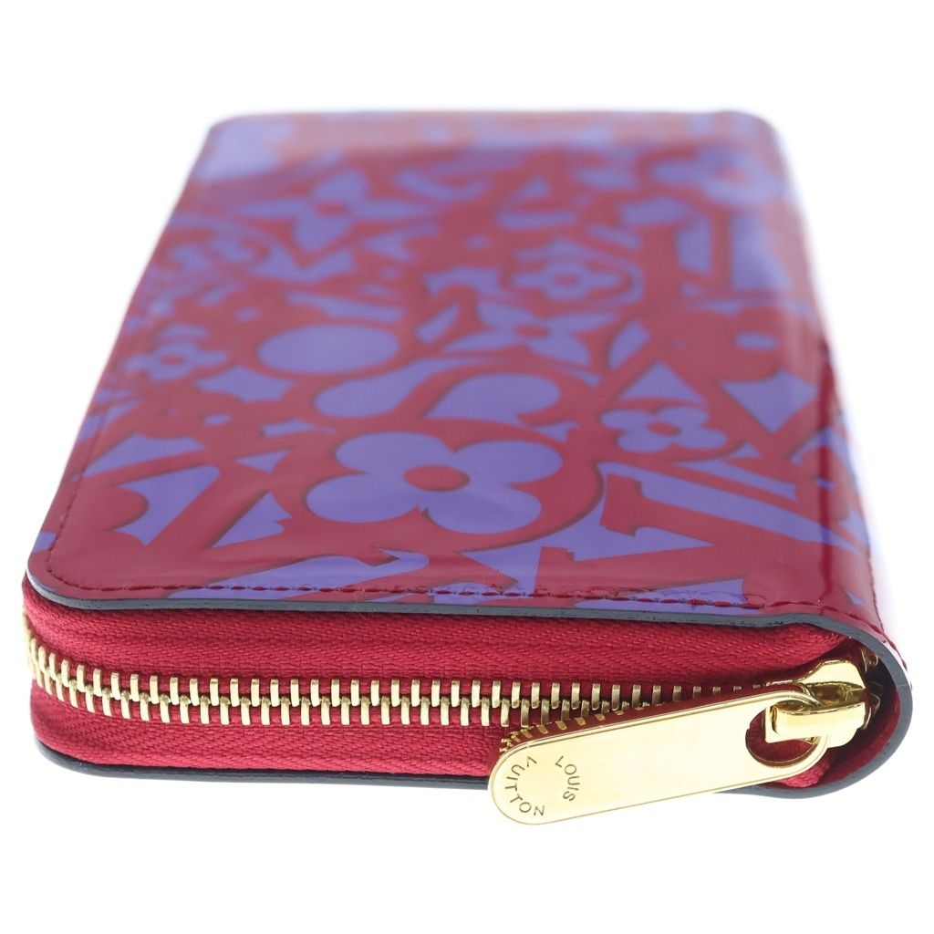Louis Vuitton Vernis Suit Monogram Rose Indien Zippy Wallet Red Purple — view 3