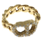 Dior CD Logo Ring Rhinestone Gold — view 5