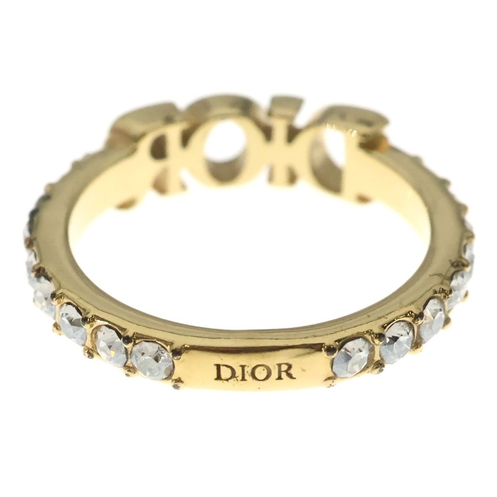 Dior Logo Ring Gold Rhinestone — view 2