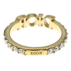 Dior Logo Ring Gold Rhinestone — view 2