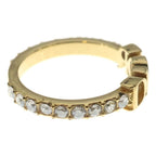 Dior Logo Ring Gold Rhinestone — view 3