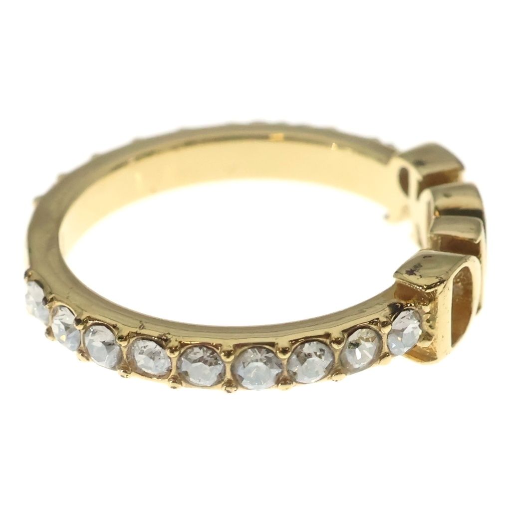 Dior Logo Ring Gold Rhinestone — view 3