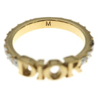 Dior Logo Ring Gold Rhinestone — view 4