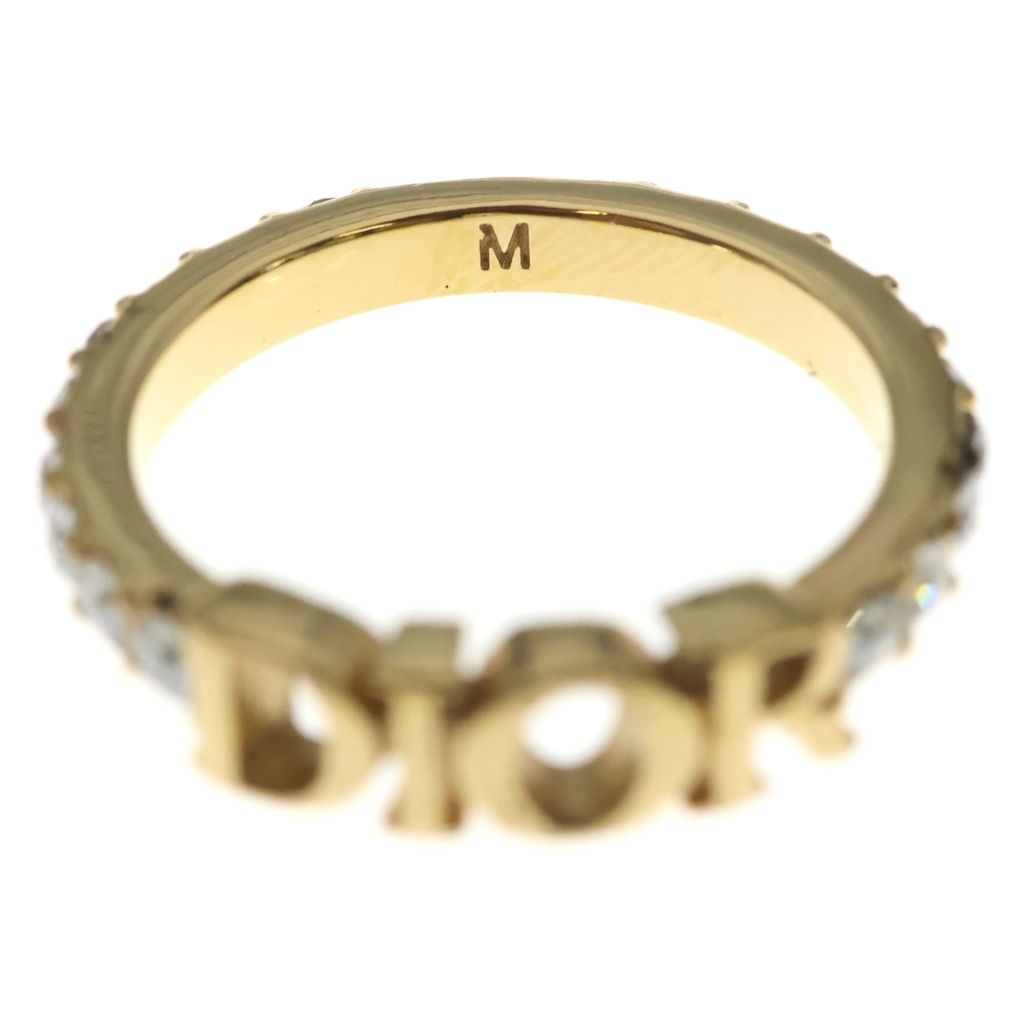 Dior Logo Ring Gold Rhinestone — view 4