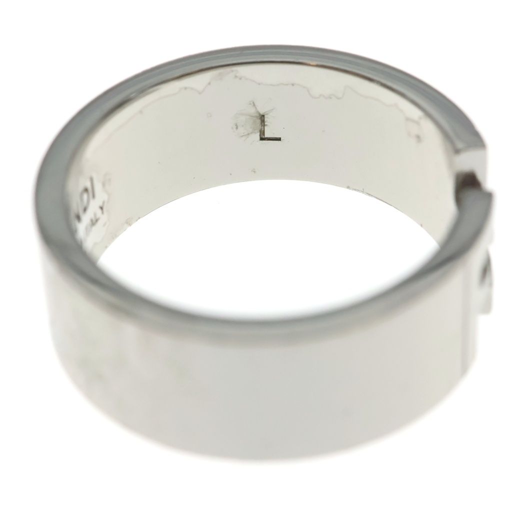 Fendi FF Logo Ring Silver Metal — view 5