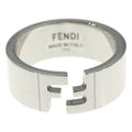 Fendi FF Logo Ring Silver Metal