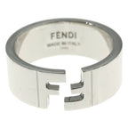 Fendi FF Logo Ring Silver Metal