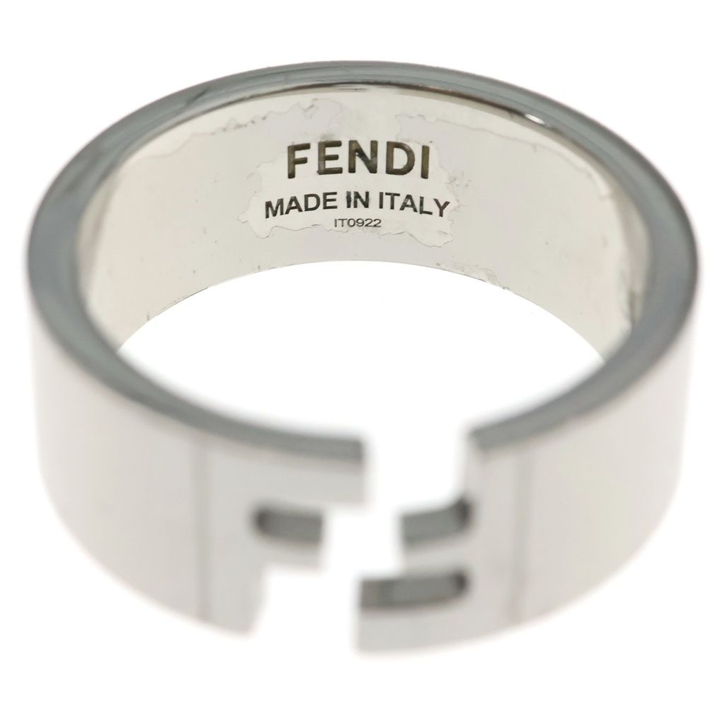 Fendi FF Logo Ring Silver Metal — view 4