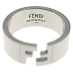 Fendi FF Logo Ring Silver Metal — view 4