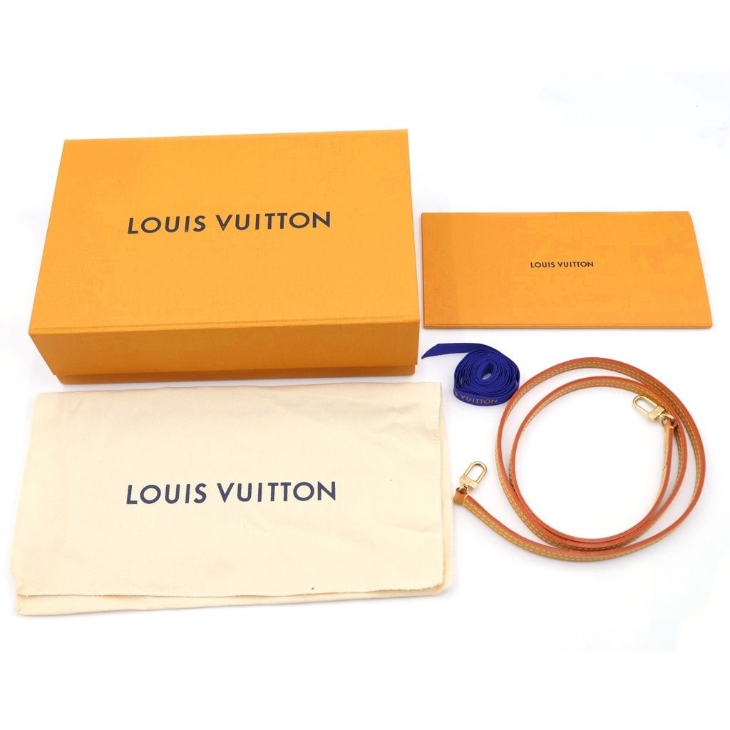 Louis Vuitton Monogram Sac Plat Shoulder Bag Brown Leather — view 8