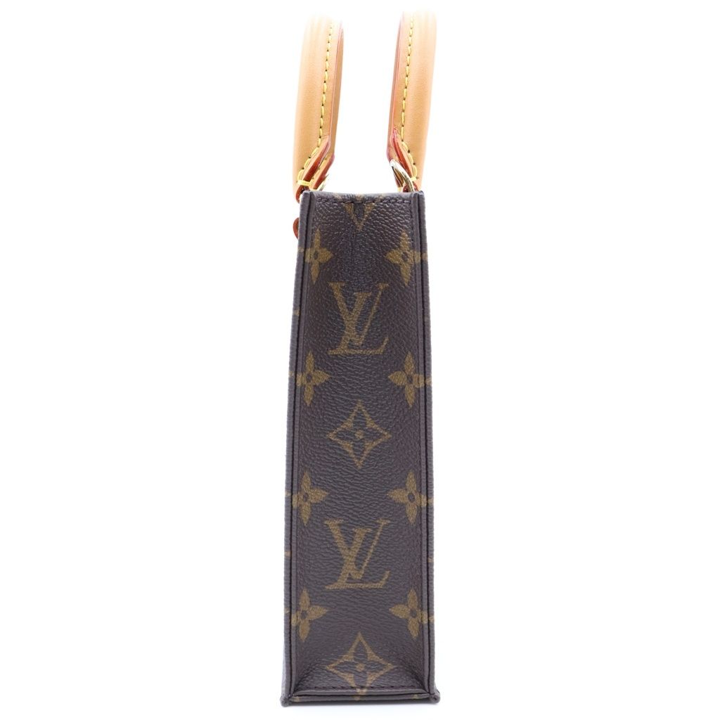 Louis Vuitton Monogram Sac Plat Shoulder Bag Brown Leather — view 3