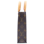 Louis Vuitton Monogram Sac Plat Shoulder Bag Brown Leather — view 3