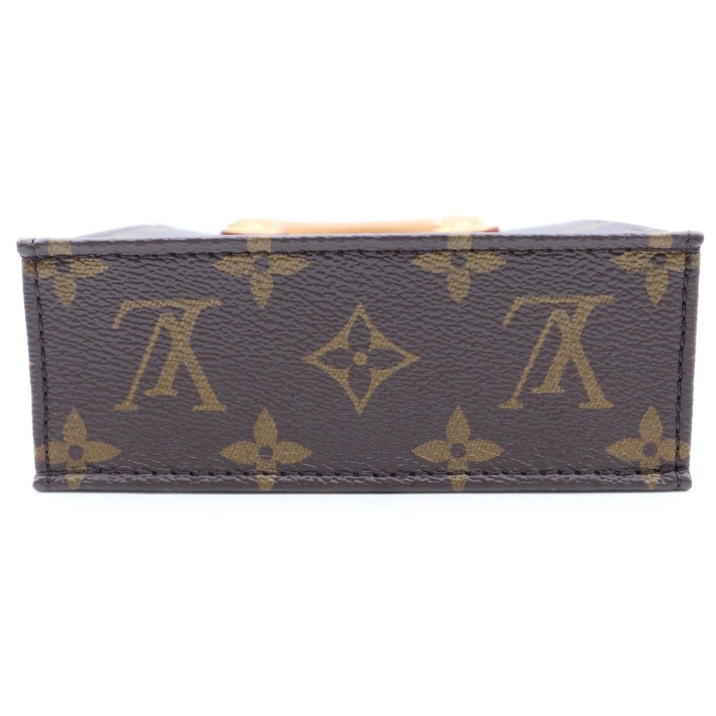 Louis Vuitton Monogram Sac Plat Shoulder Bag Brown Leather — view 4