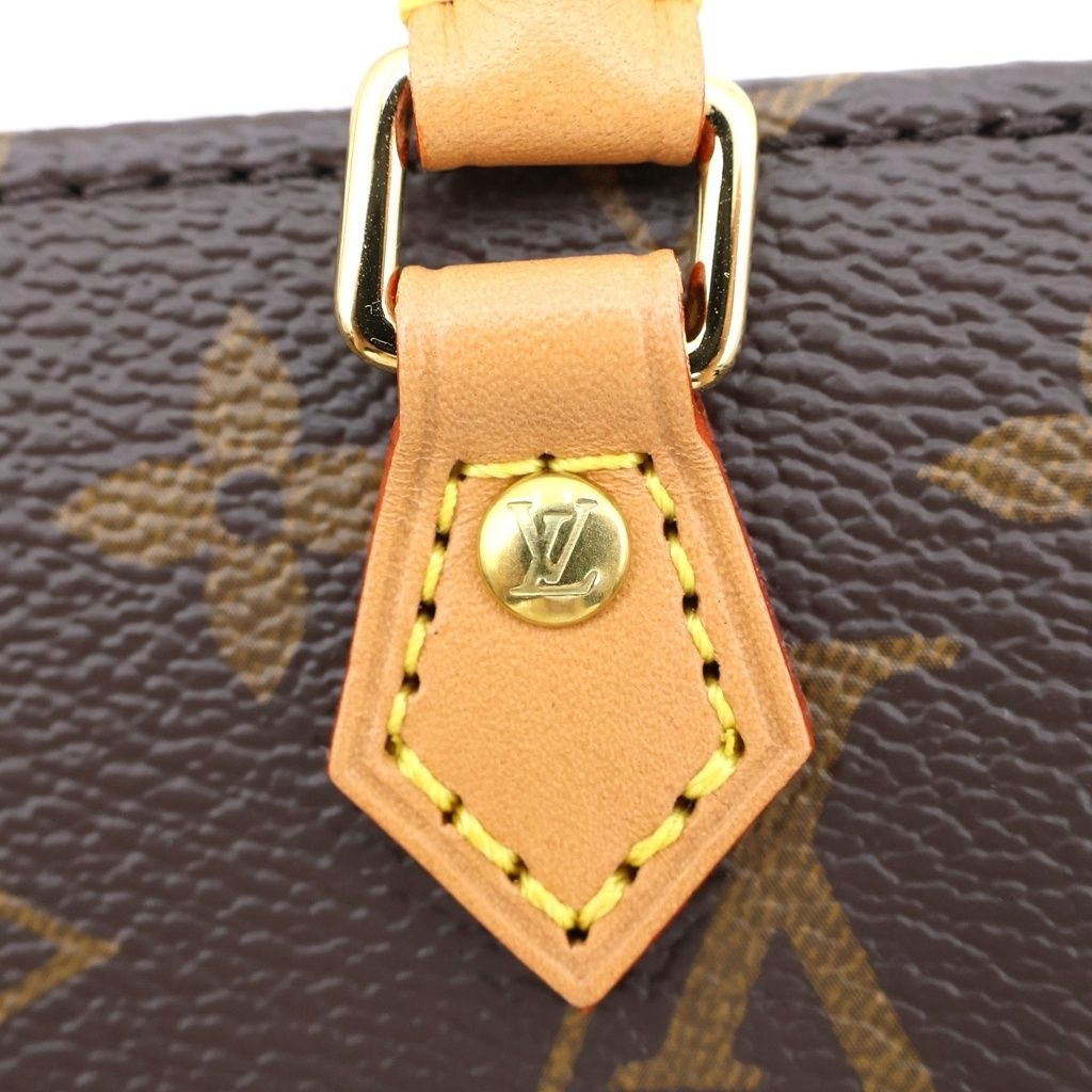 Louis Vuitton Monogram Sac Plat Shoulder Bag Brown Leather — view 7