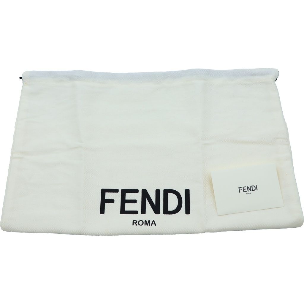 Fendi Simply Shoulder Bag FF Logo Leather Light Brown — view 8