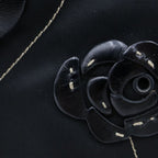 Prada Leather Flower Bag Black Nylon Silver — view 6