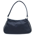 Prada Leather Flower Bag Black Nylon Silver — view 2