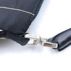Prada Leather Flower Bag Black Nylon Silver — view 7