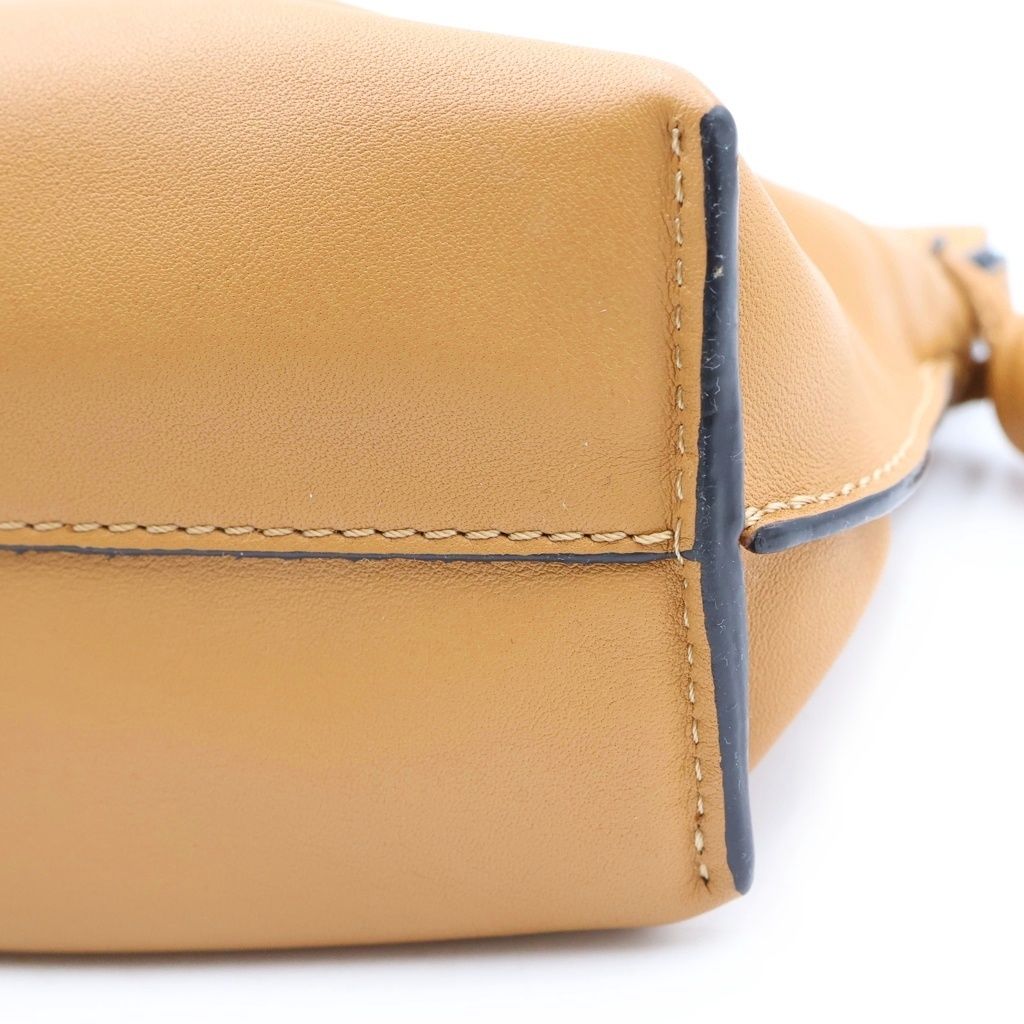 Loewe Flamenco Mini Anagram Logo Leather Shoulder Bag Brown — view 5