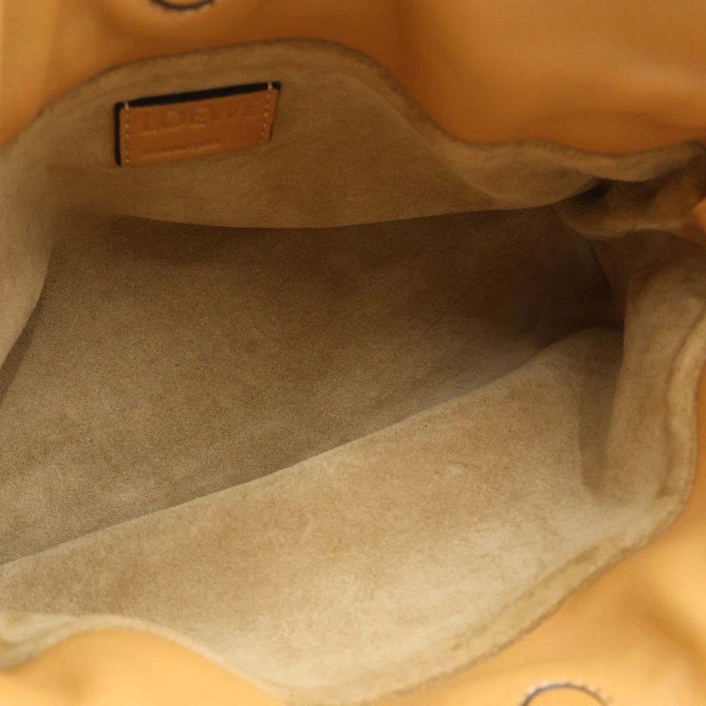 Loewe Flamenco Mini Anagram Logo Leather Shoulder Bag Brown — view 8