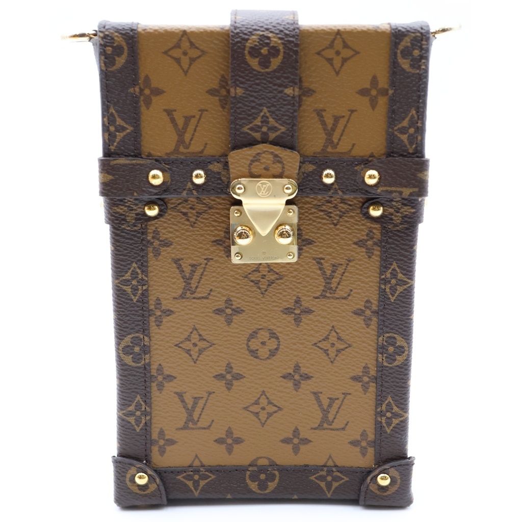Louis Vuitton Monogram Reverse Pochette Trunk Vertical Mini Shoulder Bag Phone