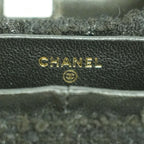 Chanel Airpods Case Tweed Black Champagne Gold Shoulder Bag — view 4