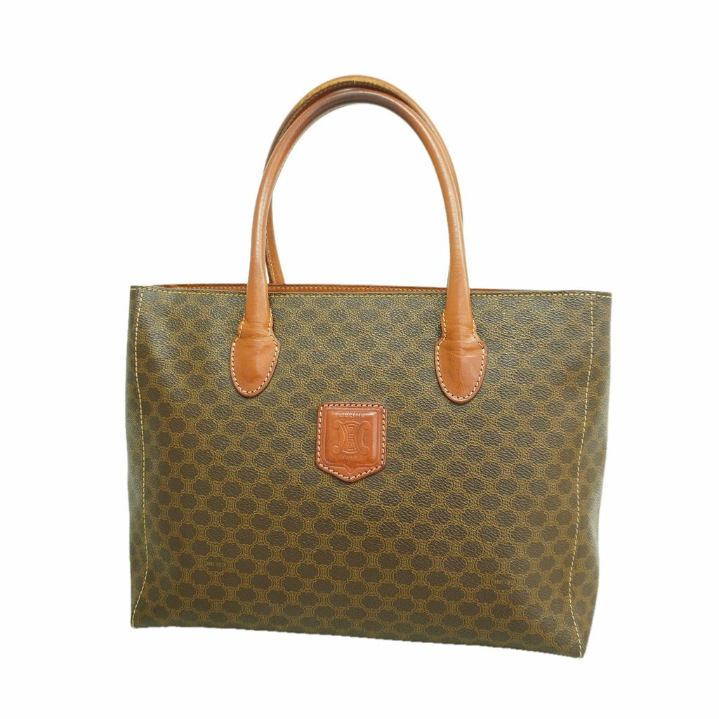 Celine Handbag Macadam Brown Gold