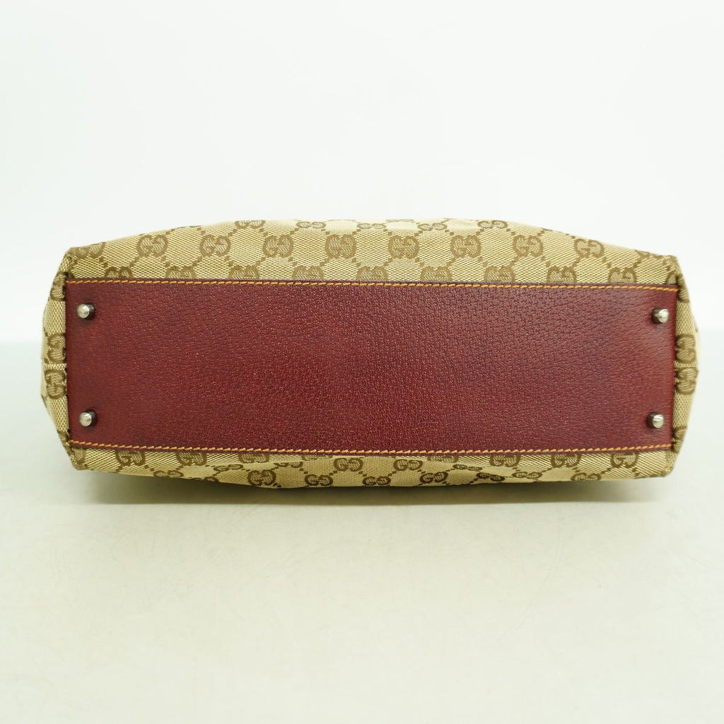 Gucci Handbag GG Canvas Beige Bordeaux Silver — view 3