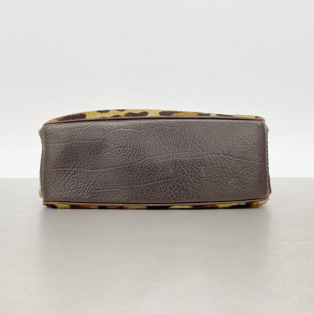 Celine Handbag Leopard Calf Hair Brown Gold — view 3