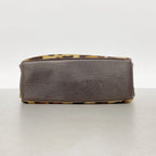 Celine Handbag Leopard Calf Hair Brown Gold — view 3
