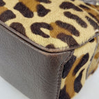 Celine Handbag Leopard Calf Hair Brown Gold — view 7