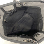 Chanel Chain Tote Bag Deauville Canvas Gray Silver — view 4