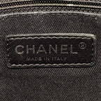 Chanel Chain Tote Bag Deauville Canvas Gray Silver — view 5