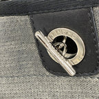 Chanel Chain Tote Bag Deauville Canvas Gray Silver — view 8